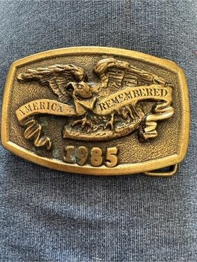 America Remembered - Park CITY 1985 belt buckle by Michael Ricker LIMITED#1174
